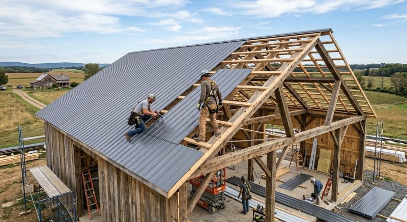 Barn Roof Construction in Dahlonega, GA