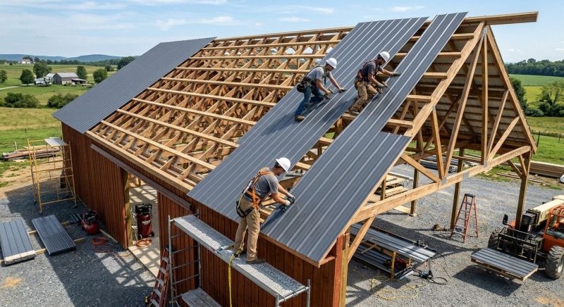 Barn Roof Construction in Dahlonega, GA